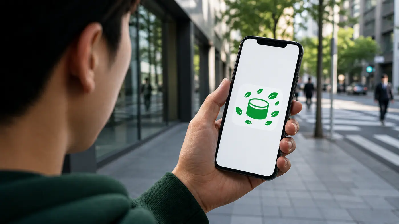 La carpeta abierta desde el teléfono con un QR